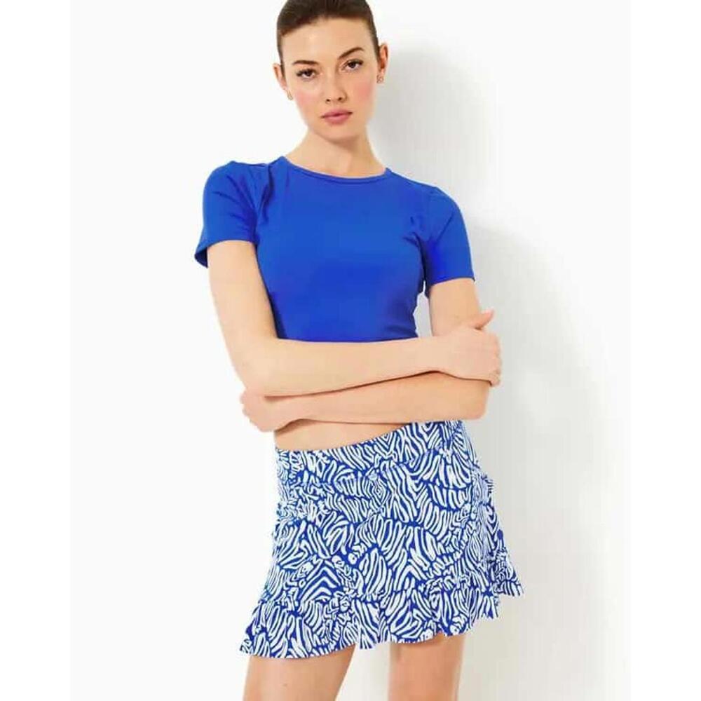 LILLY PULITZER  Upf 50+ Luxletic Cascadia Skort - Martinique Blue Zee Bebe
